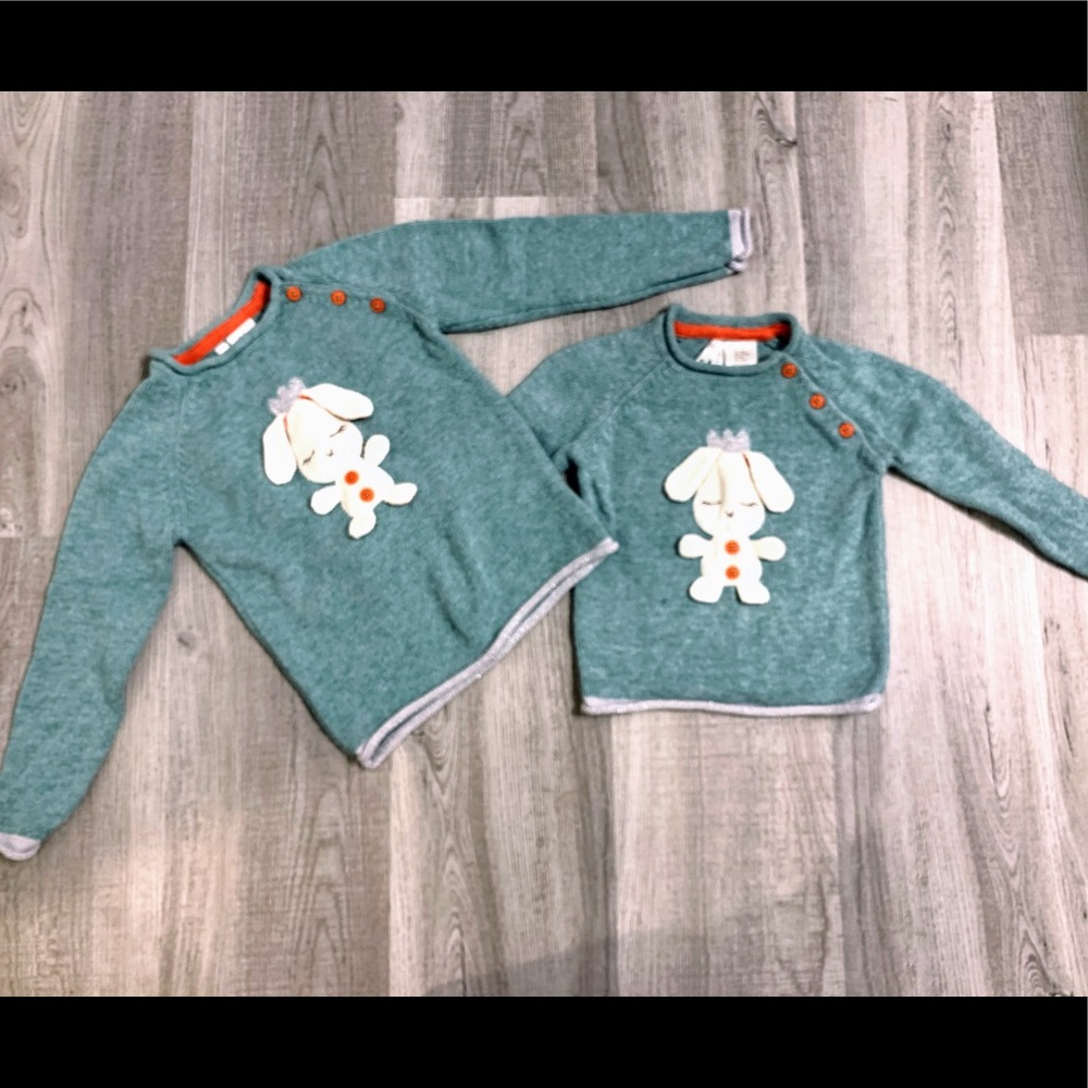 Matching Sisters Sweaters, 4t & 18 mo